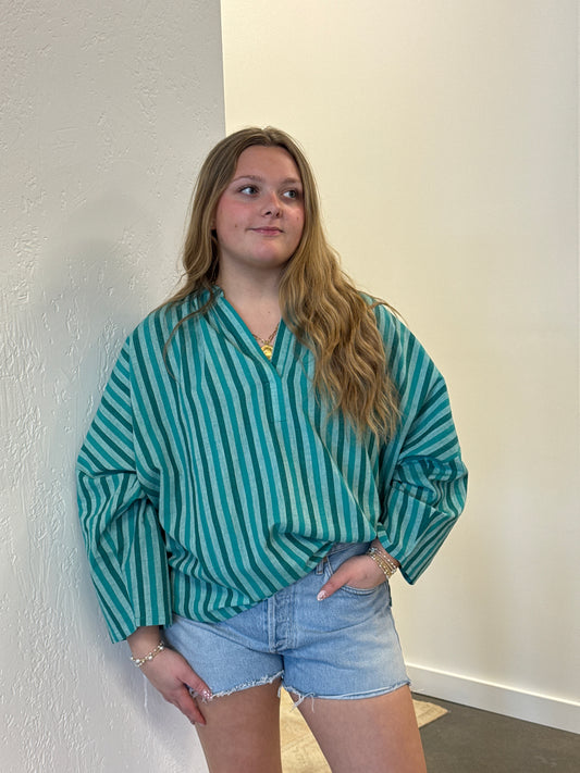 Rouch Neck Top