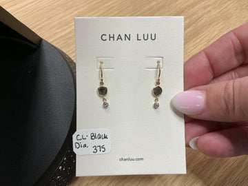 Black Diamond Slice Earrings