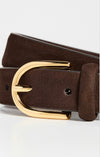 Narrow Nubuck Semi-Formal Belt
