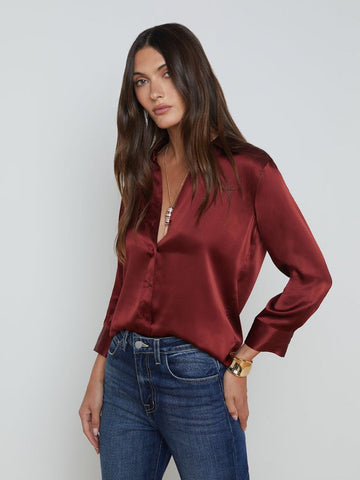 L'AGENCE Dani 3/4 Sleeve Blouse