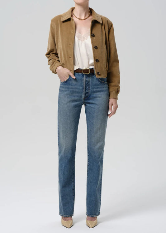 90's French High Rise Straight Denim