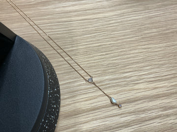 14k Sloane Lariat Necklace White Pearl Mix