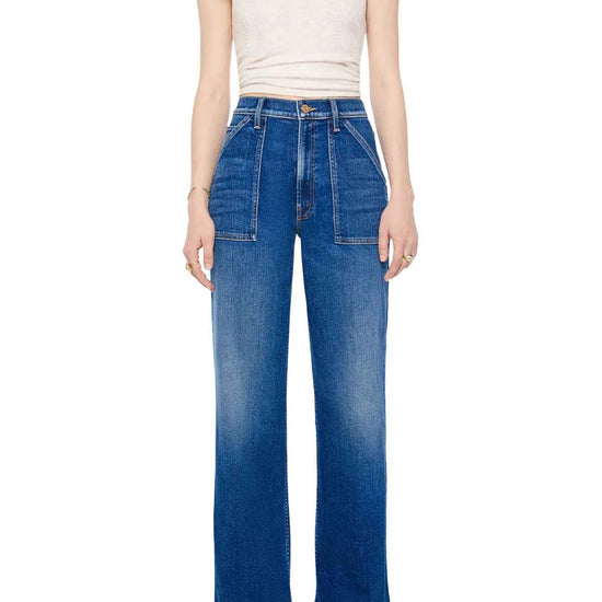 MOTHER Lil Patch Maven Sneak Denim