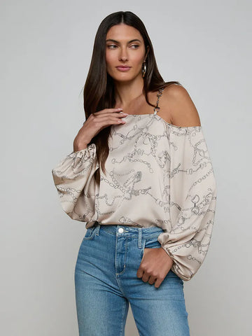 Asami Chain One Shoulder Blouse