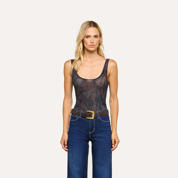 L'AGENCE Kalea Scoop Neck Tank Bodysuit