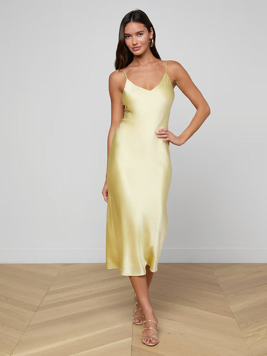 Seredie Silk Slip Dress