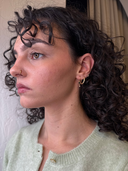Black Diamond Slice Earrings