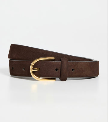 Narrow Nubuck Semi-Formal Belt