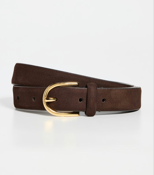Narrow Nubuck Semi-Formal Belt