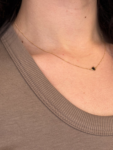 Black Diamond Slice Necklace