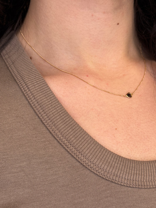 Black Diamond Slice Necklace