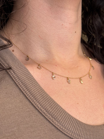 Gold Diamond Slice Necklace
