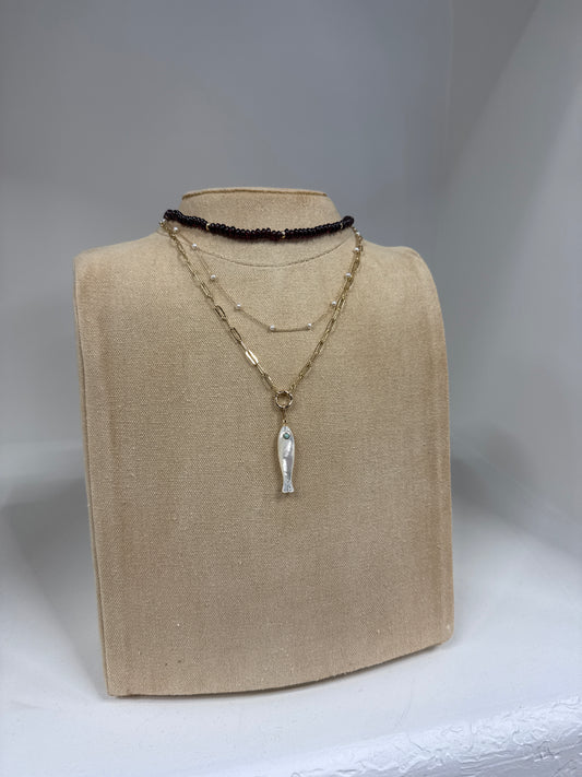 Garnet Bead Necklace