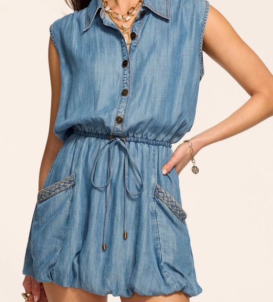 Mireya Chambray Mini Dress