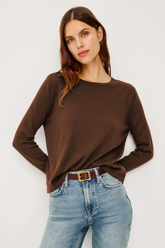 RAILS Cotton Cashmere Long Sleeve Tee Shirt