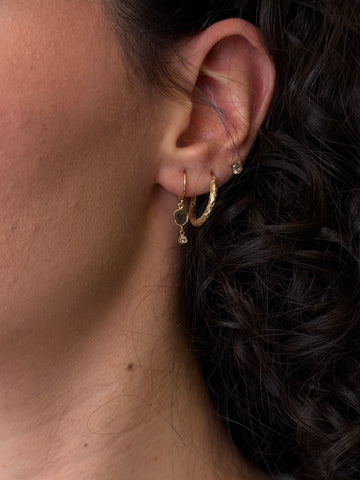 Black Diamond Slice Earrings
