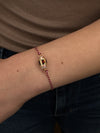 Cien Fuegos Red + Pink Thread Bracelet