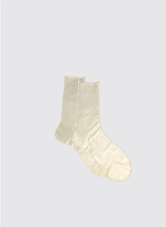 One Ribbed Laminated Socks