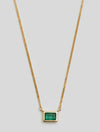 Emerald Cut Bezel Necklace