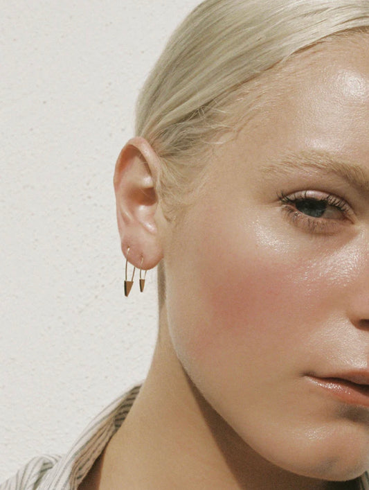 Mini Triangle Safety Pin Single Earring