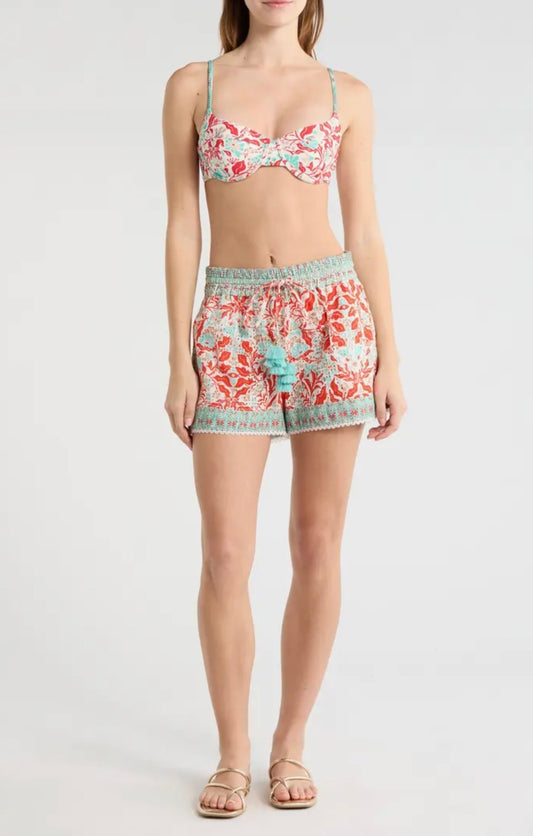 Marsha Print Cover-Up Shorts