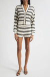 Olympia Striped Knit Mini Short