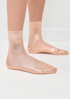 One Ribbed Laminated Socks