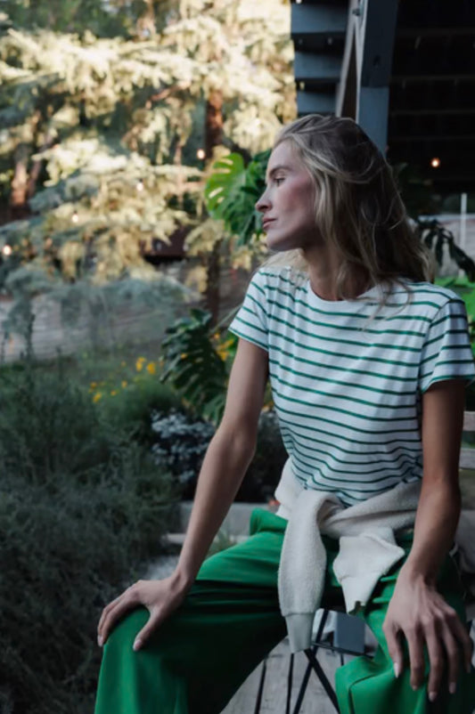 Jersey Short Sleeve Stripe Tee