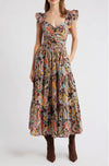 Lindsey Print Ruffle Maxi