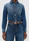 Narrow Western Mock Croc Belt