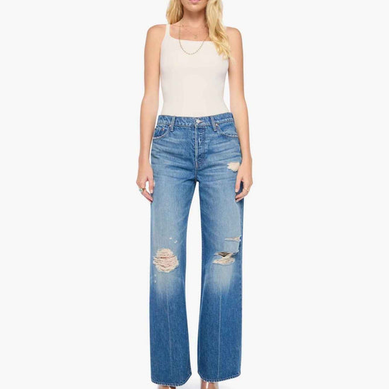 MOTHER The Rerun Zip Sneak Denim