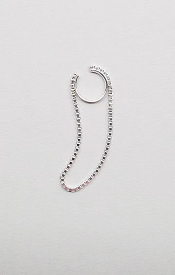 Silver Fringe Ear Cuff