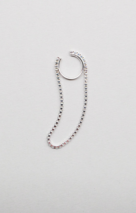 Silver Fringe Ear Cuff