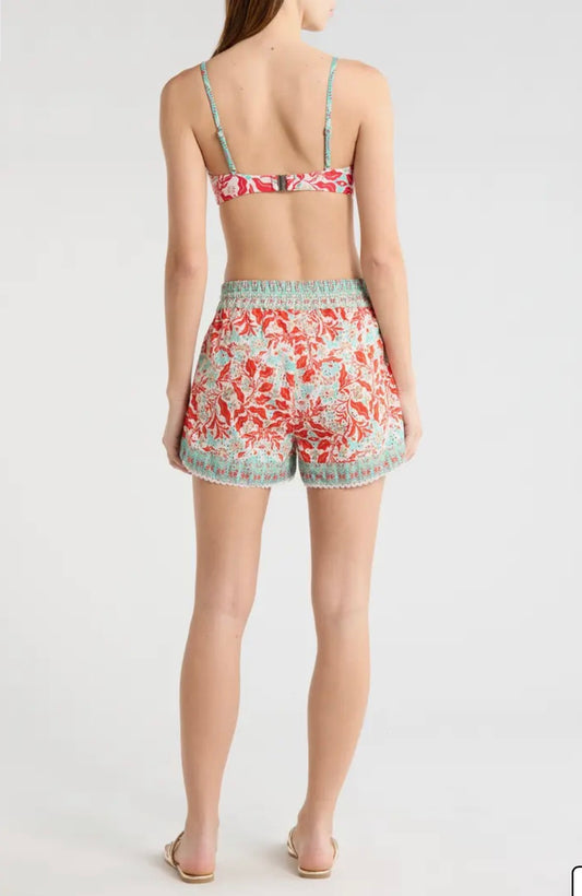 Marsha Print Cover-Up Shorts