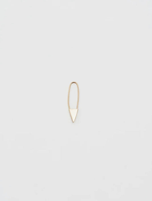 Mini Triangle Safety Pin Single Earring