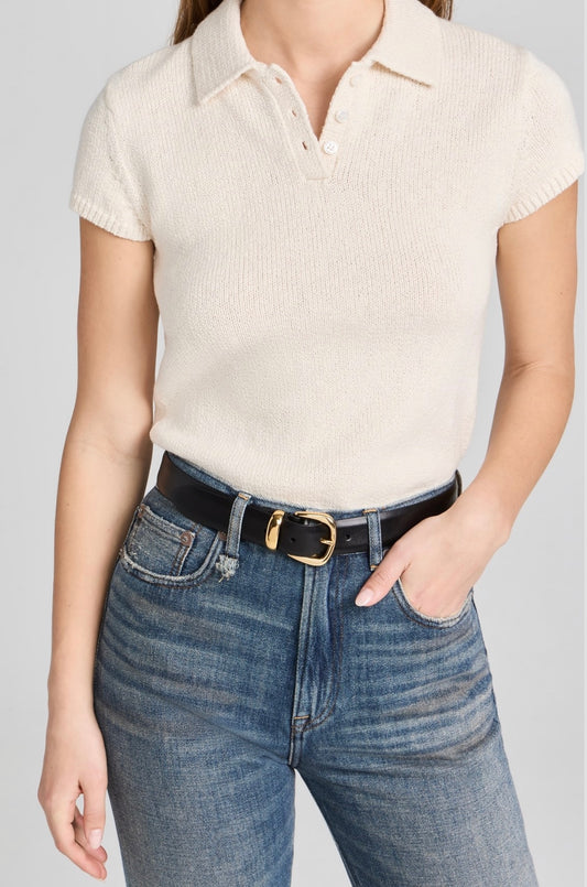 Narrow Semi Formal Calf Leather Belt