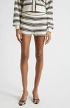 Olympia Striped Knit Mini Short