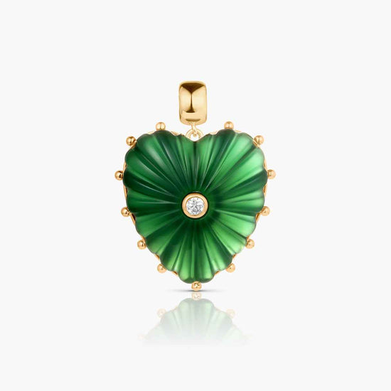 THATCH Malene Jade Heart Bail Charm