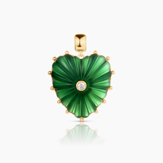 THATCH Malene Jade Heart Bail Charm
