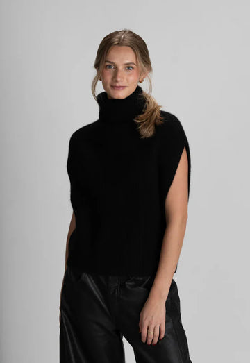 Hayes Sleeveless Loose Turtleneck Sweater