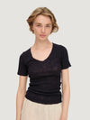 Barbara V-Neck Short Sleeve Top