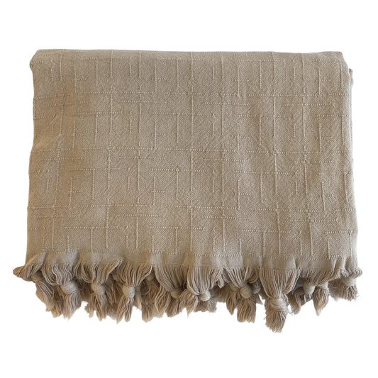 Kimi Stonewashed Turkish Cotton Throw-Blanket