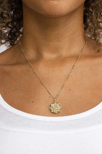 Moonstone Snake Necklace