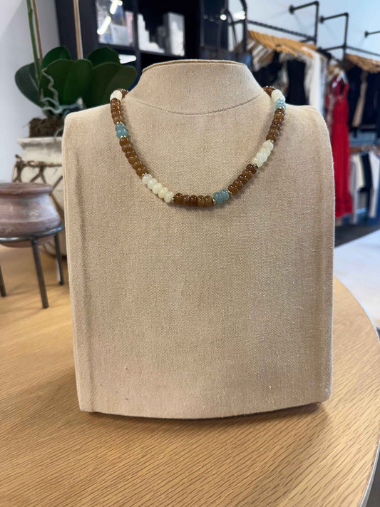TELL YOUR FRIENDS Semi Precious Beaded Necklace