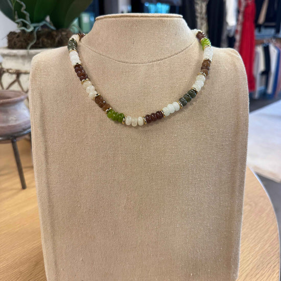 TELL YOUR FRIENDS semi-precious stone necklace