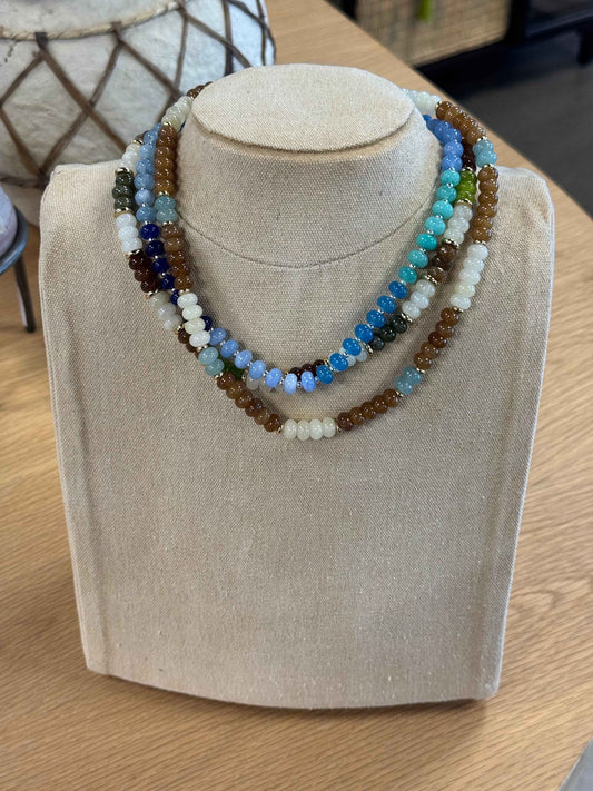 TELL YOUR FRIENDS Semi Precious Beaded Necklace
