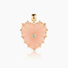 Malene Pink Jade Heart Bail Charm