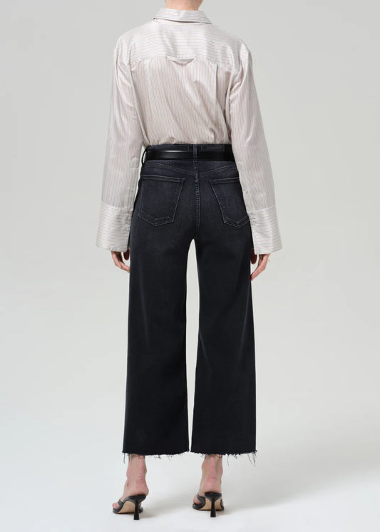 Lyra Wide Leg Crop Raw Hem