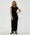 Calliope Power Shoulder Maxi Dress