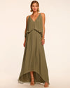 Ambar Draped V-Neck Maxi Dress